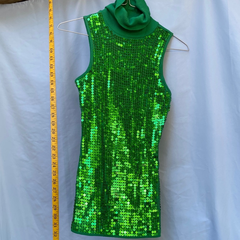Glamorous Green Sequin Tank Top